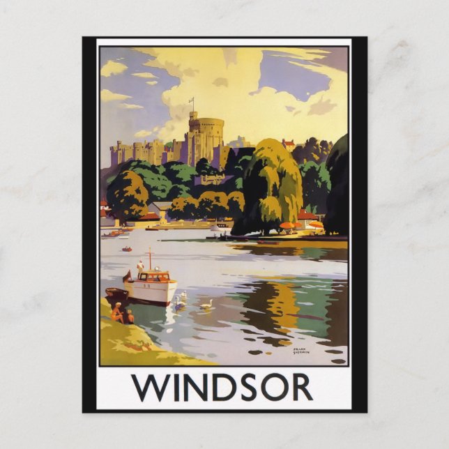 Windsor Castle Vintage Travel  Poster Postcard (Front)