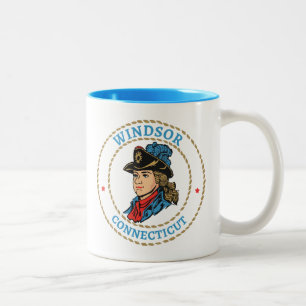 Windsor Connecticut Colonial Two-Tone Coffee Mug