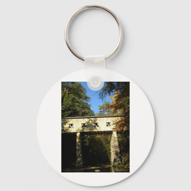 Windsor Mills Rd Covered Bridge Ashtabula County O Key Ring (Front)