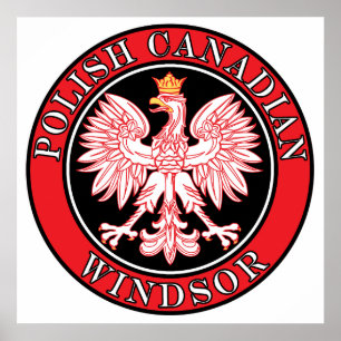 Windsor Polish Canadian Eagle Poster