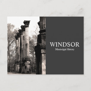 Windsor Ruins - Mississippi History Postcard