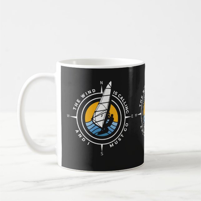 Windsurf, the wind is calling and I must go Coffee Mug (Left)