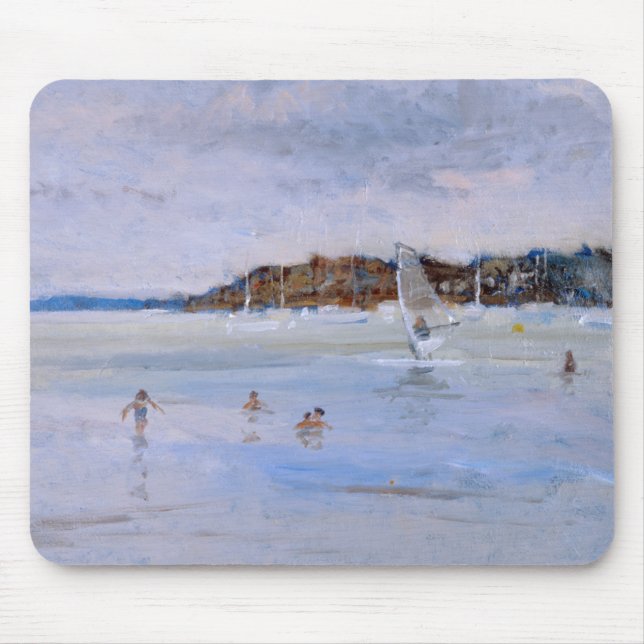 Windsurfer and Bathers Mouse Mat (Front)