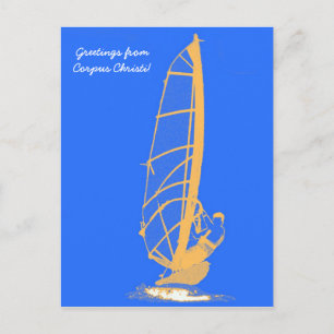 windsurfer, Greetings from Corpus Christi! Postcard