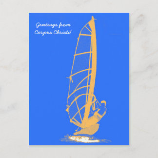 windsurfer, Greetings from Corpus Christi! Postcard