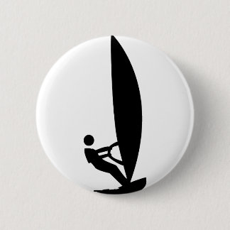 windsurfer icon 6 cm round badge