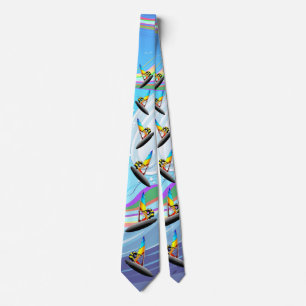 WindSurfer on Big Ocean Waves Tie