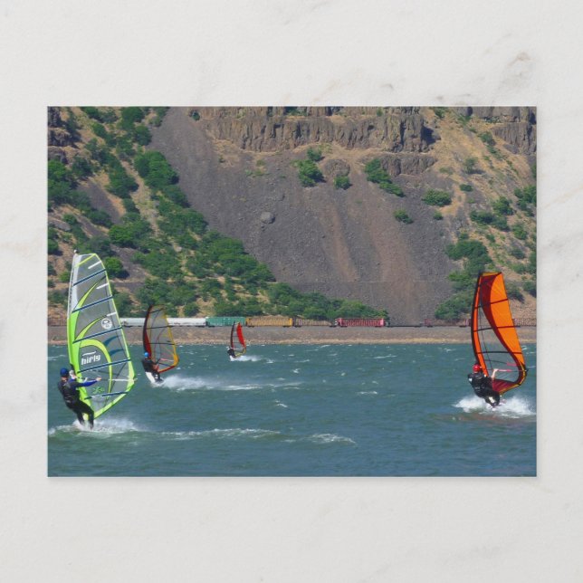 Windsurfers at Hood River Postcard (Front)