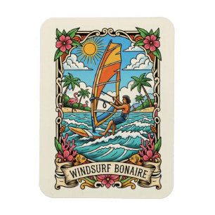 Windsurfers in Bonaire Dutch Caribbean Magnet
