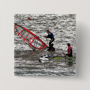 WINDSURFING 15 CM SQUARE BADGE