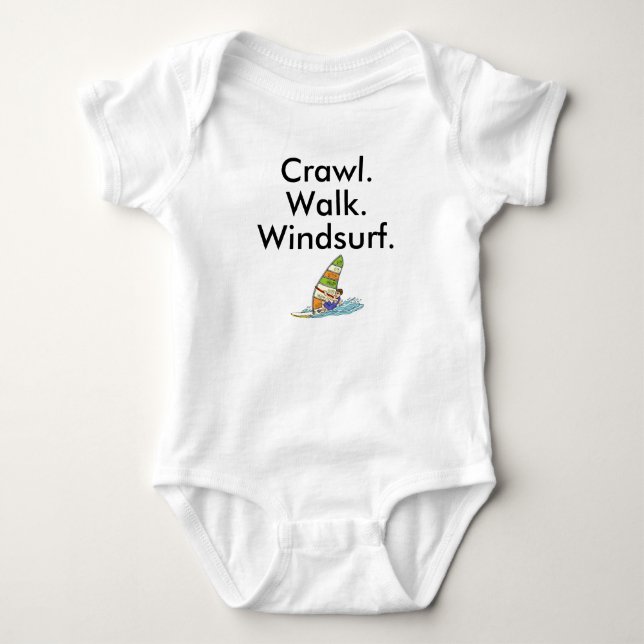 Windsurfing Baby Bodysuit (Front)