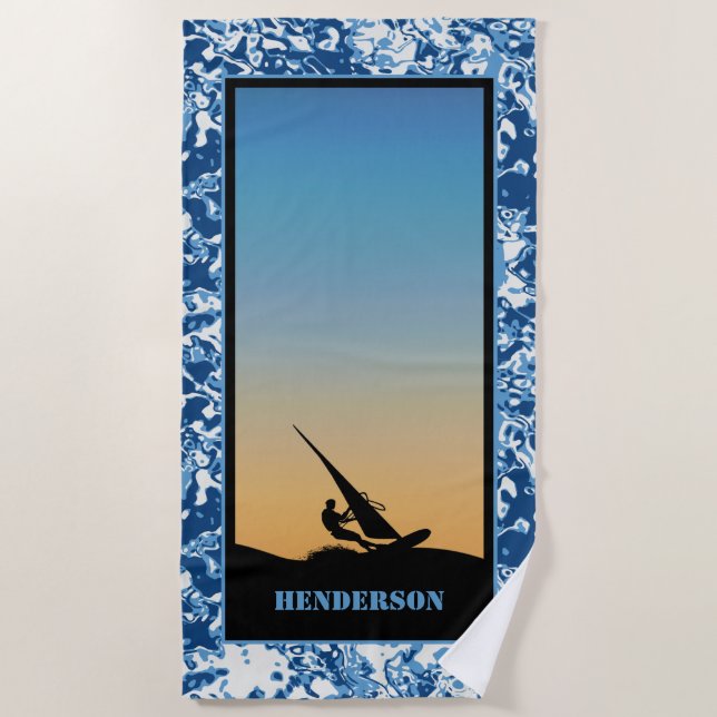 Windsurfing  beach towel (Front)