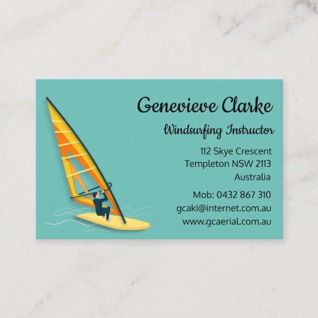 Windsurfing Business Card (Front)