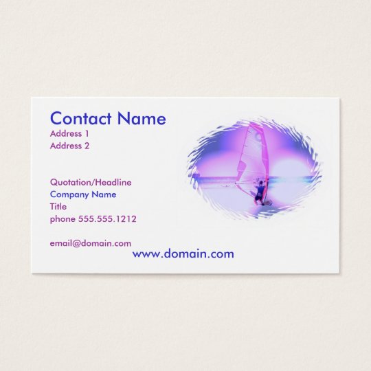 Windsurfing Colour Business Card