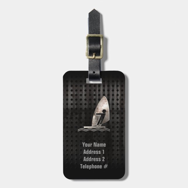 Windsurfing; Cool Luggage Tag (Front Vertical)