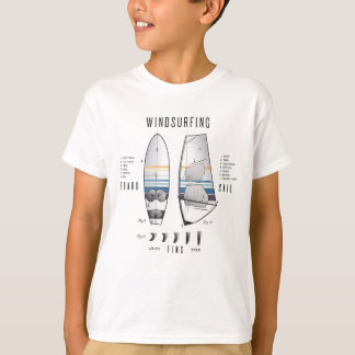 Windsurfing Equipment Board, Sail and Fins Lexicon T-Shirt