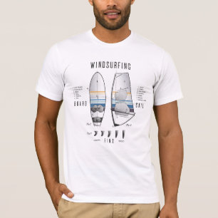 Windsurfing Equipment Board, Sail and Fins Lexicon T-Shirt