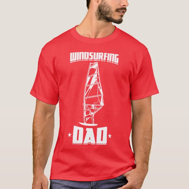 Windsurfing Father retro T-Shirt (Front)
