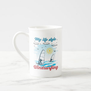Windsurfing Is My Life Style Bone China Mug