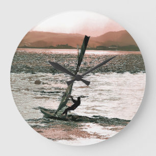 WINDSURFING LARGE CLOCK