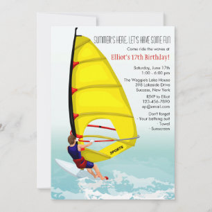 Windsurfing Male Invitation