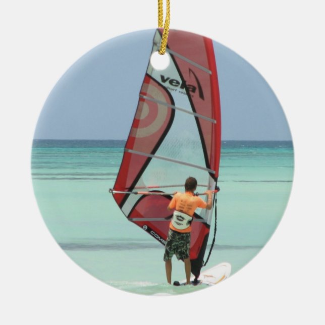 Windsurfing Ornament (Front)