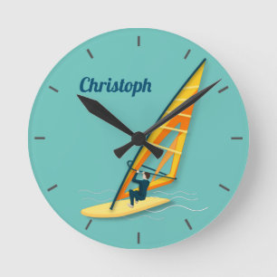 Windsurfing Round Clock