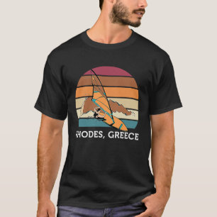 Windsurfing surfboard lovers retro sunset in T-Shirt