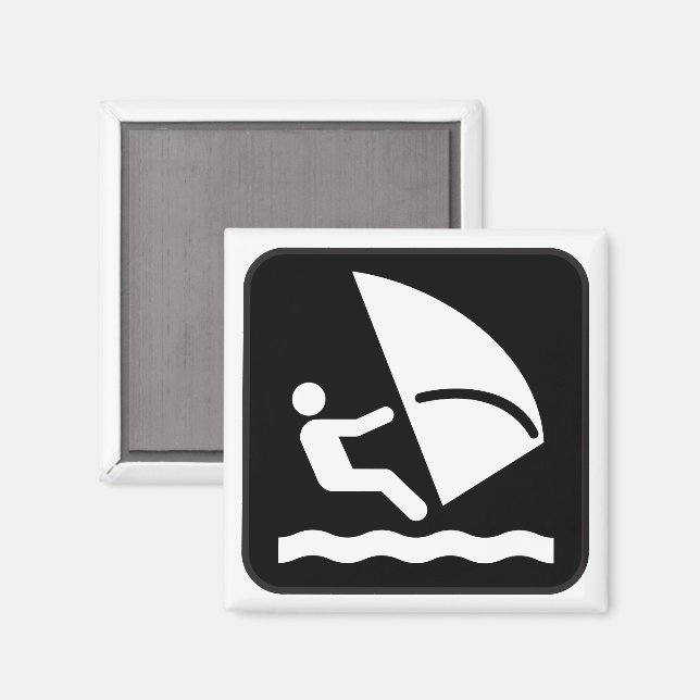 Windsurfing Symbol Magnet (Front/Back)