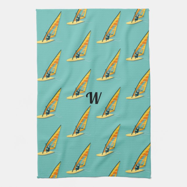 Windsurfing Tea Towel (Vertical)