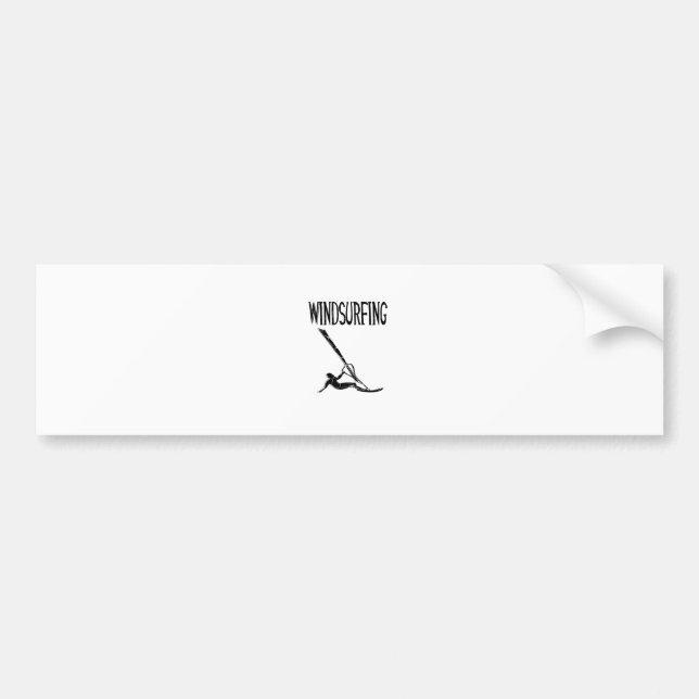 windsurfing v3 black text sport windsurf windsurfe bumper sticker (Front)