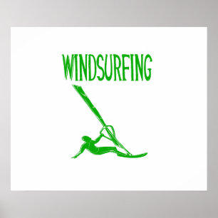 windsurfing v3 green text sport copy.png poster