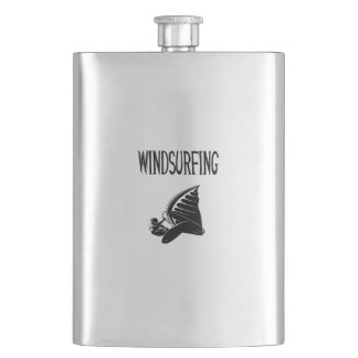 windsurfing v5 black text sport windsurf windsurfe hip flask