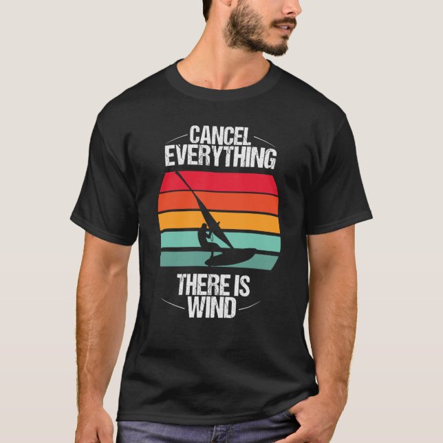Windsurfing Vintage Beach Windsurf Retro Windsurfe T-Shirt (Front)