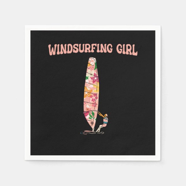 Windsurfing Windsurf Windsurfer Napkin (Front)