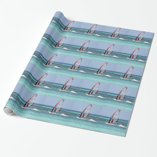 Windsurfing Wrapping Paper (Unrolled)