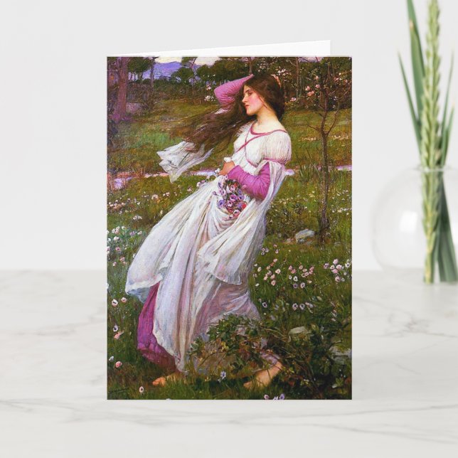 Windswept by John William Waterhouse Card (Front)
