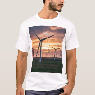 Windswept Landscape: Beauty of Green Energy T-Shirt