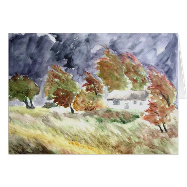 Windswept Landscape From Original Watercolour Art (Front Horizontal)