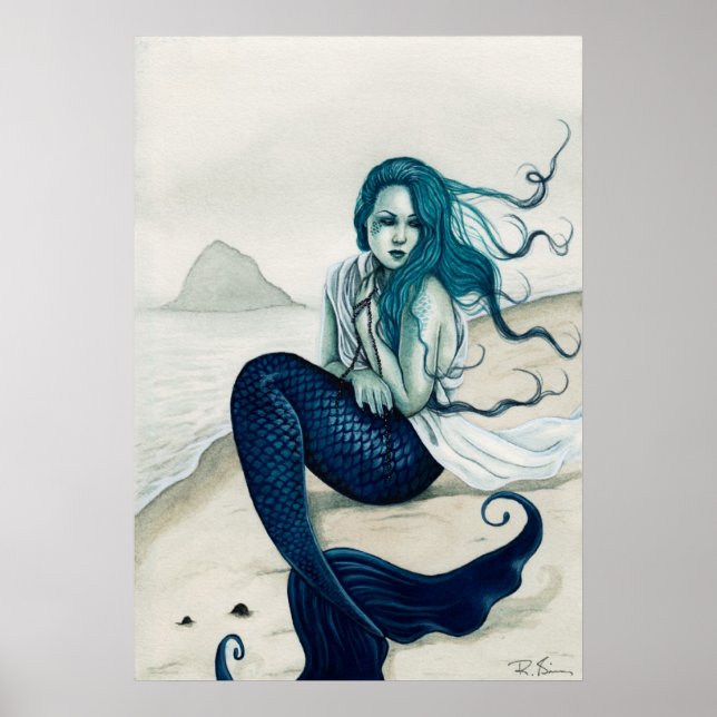 Windswept Mermaid Poster (Front)
