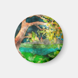 Windswept Tree Magnet