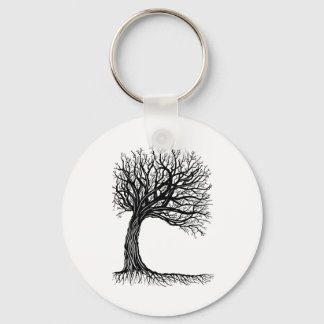 windswept tree of life key ring