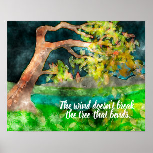 Windswept Tree Poster