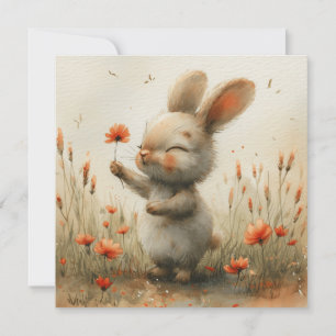 Windswept Wonders: ️ Bunnies Explore ❄️Digital Holiday Card