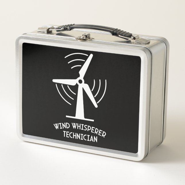 Windturbine Service Technician Metal Lunch Box (Front)