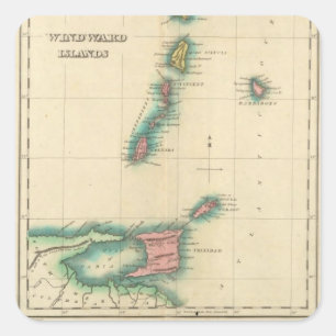 Windward Islands Square Sticker