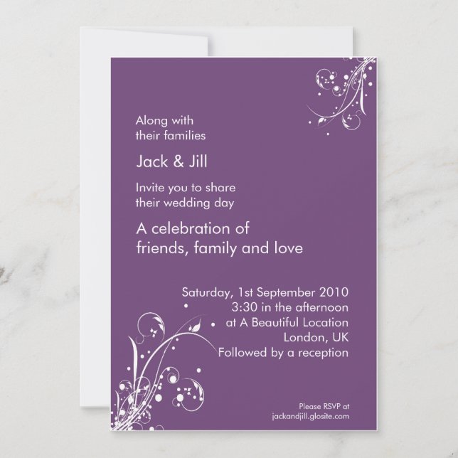 Windwhisp (grape) 5x7 invitation (Front)