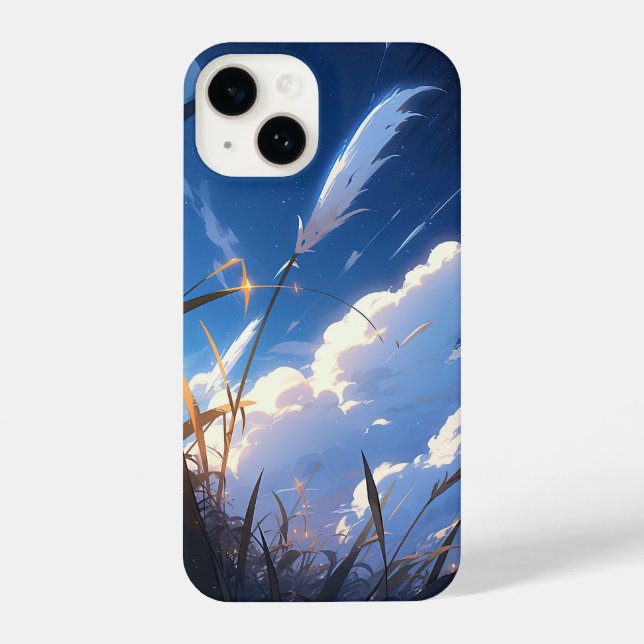 Windy animated landscape iPhone case (Back)