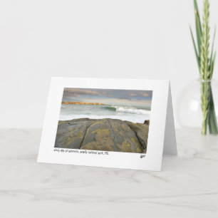 Windy day at schoodic photo card