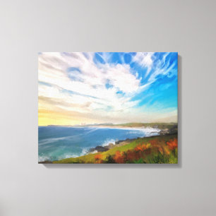 Windy Fistral Beach Newquay Cornwall Canvas Print